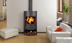 Houtkachel met centrale verwarming